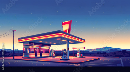 gas station graphic