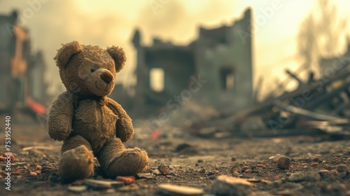 Bear is among the ruins and in a war zone
