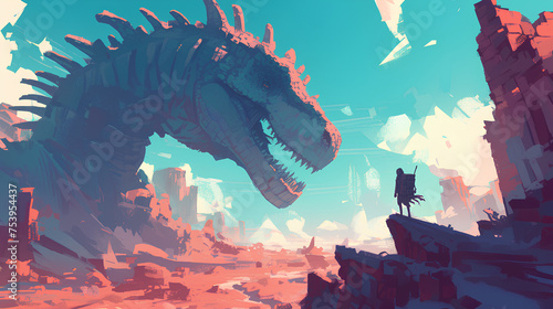 atmosphere dinocore theme adventure illustration