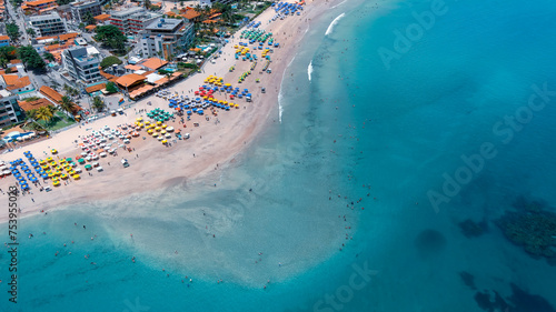 Porto de Galinhas is known for its white sand beaches, natural pools filled with fish, reefs, and warm water that is almost always warm. Beach. Brazil. photo