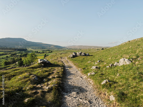 Footpath to Ingleborough fell photo