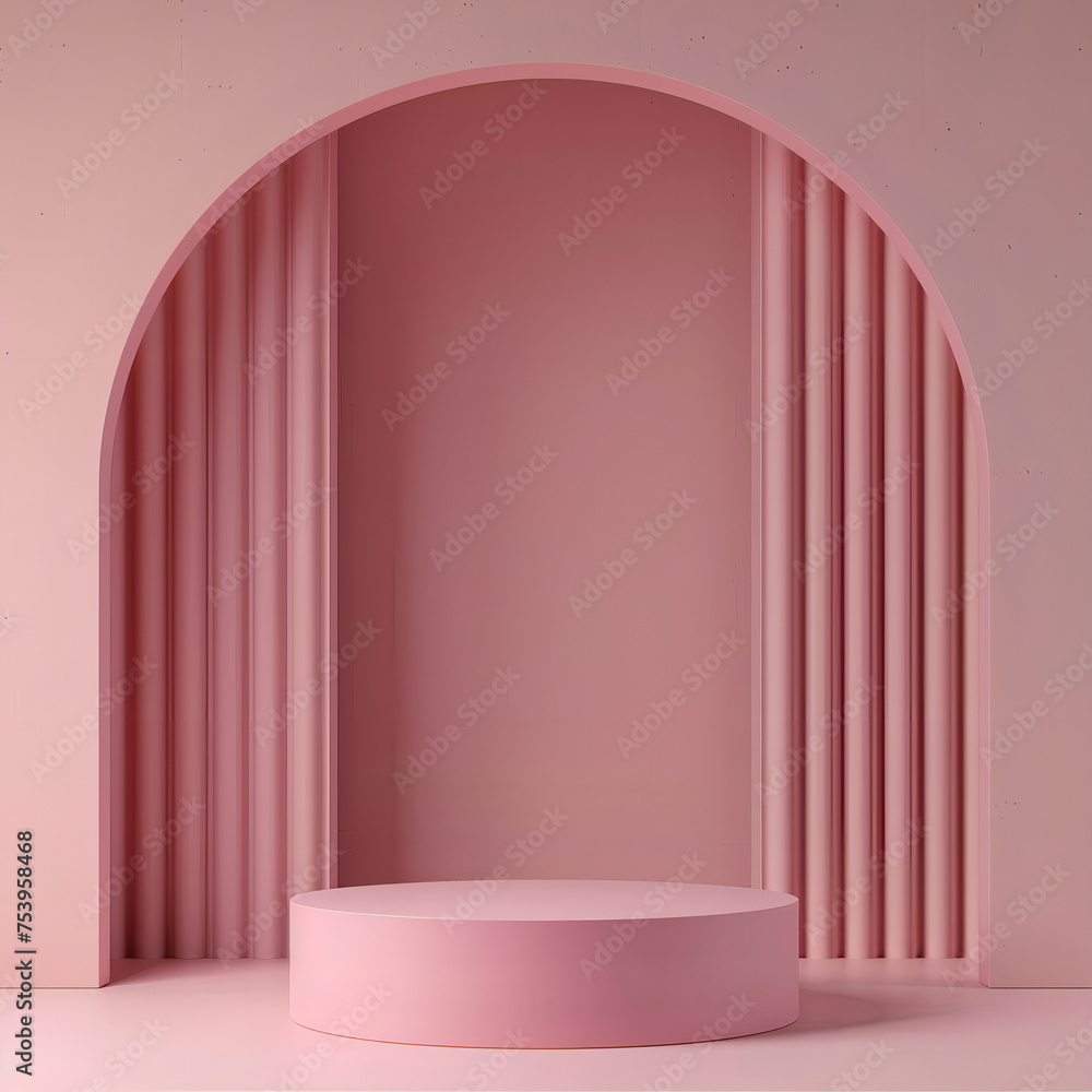 pink product stand on pink background pink product stand on pink background