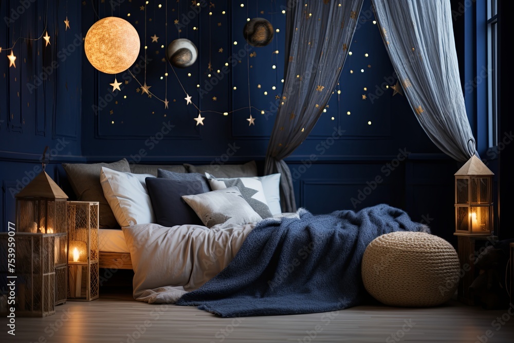 Sparkling Skies: Celestial-Themed Bedroom Decors with Astrology-Inspired Decorations