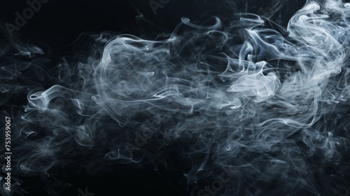 Abstract smoke patterns on a black background