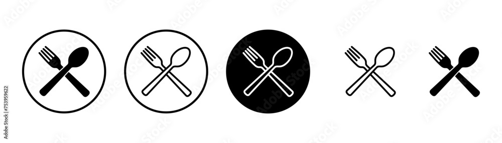 Fork, Spoon, and Knife isolated on white background. Restaurant icon. food icon. Eat. Cutlery icon. Fork, Spoon, and Knife isolated on white background. Restaurant icon. food icon. Eat. Cutlery icon.