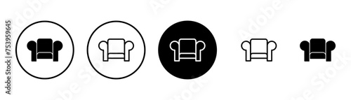 Sofa icon vector isolated on white background. sofa icon illustration. furniture