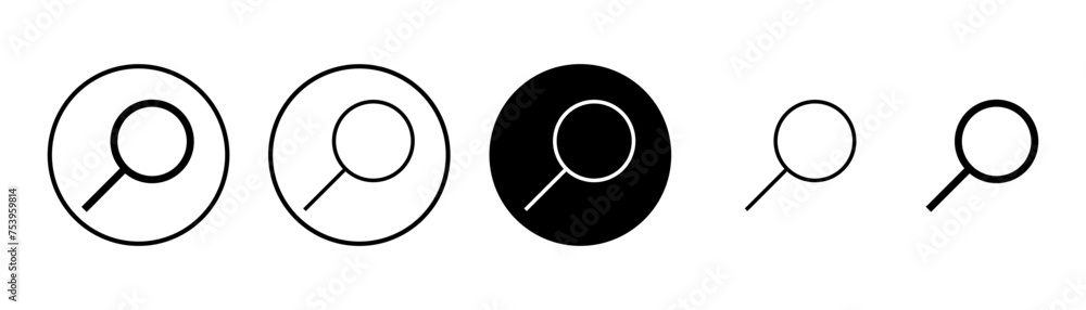 Search icon vector isolated on white background. Glass vector icon. search magnifying glass icon. Find Search icon vector isolated on white background. Glass vector icon. search magnifying glass icon. Find