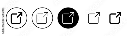 Link icon vector isolated on white background. Link vector icon. External link symbol vector icon. Hyperlink symbol