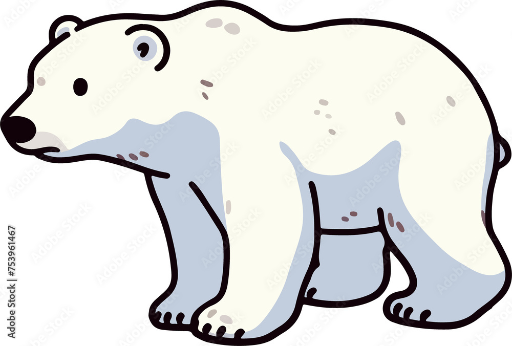 Polar bear illustration created by artificial intelligence. Polar bear illustration created by artificial intelligence.