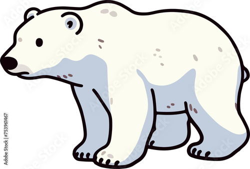 Polar bear illustration created by artificial intelligence.