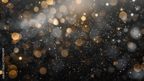 Soft-focus bokeh lights on a black and grey gradient background