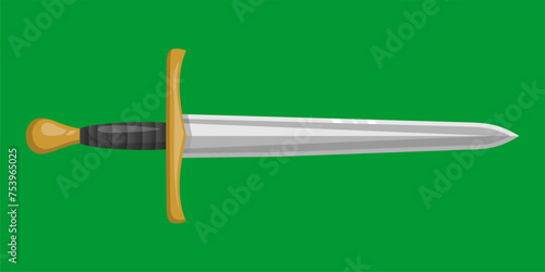 Sword vector.eps. single vector sword isolated on green background