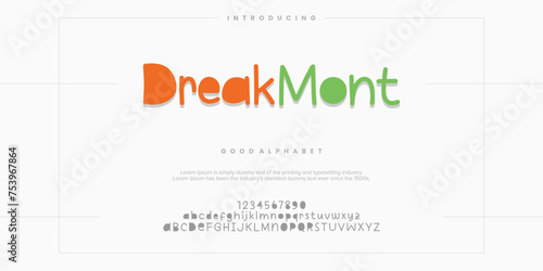 Modern abstract digital alphabet font. Minimal technology typography, Creative urban sport fashion futuristic font and with numbers. vector illustration