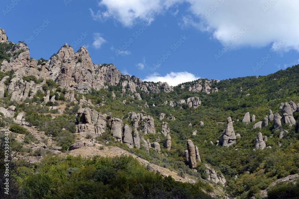 The Valley of Ghosts in the Demerdzhi tract. Crimea 