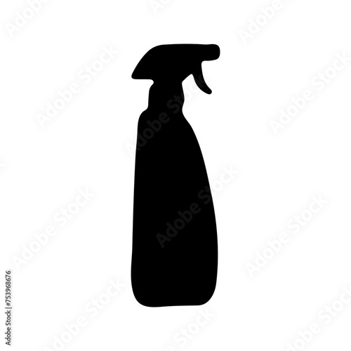 Silhouette of hygiene spray bottle