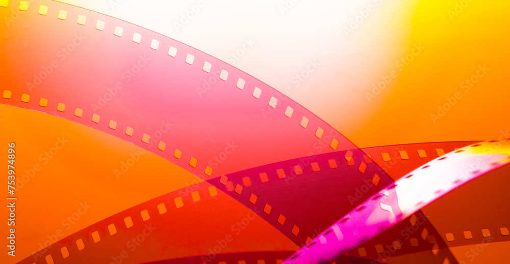 abstract colorful multicolored background with film strip