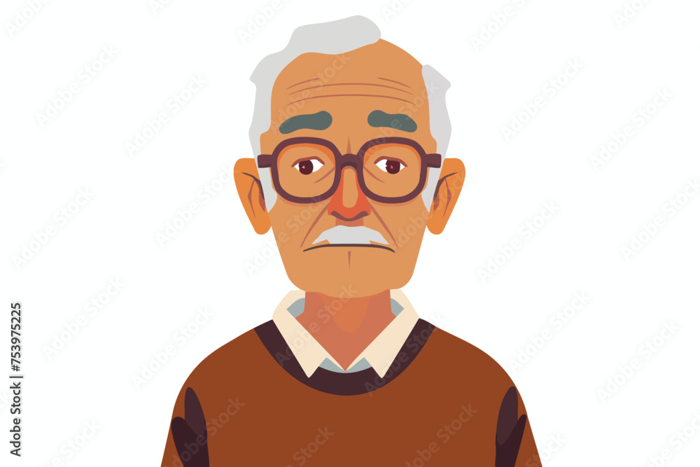 latin old man isolated vector style