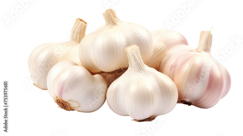 Garlic Isolated on transparent background, (PNG).