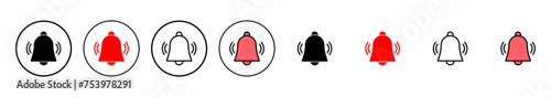Bell Icon vector illustration. Notification sign and symbol for web site design