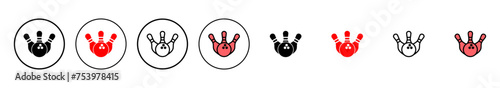 Bowling icon vector illustration. bowling ball and pin sign and symbol.