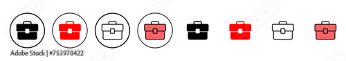 Briefcase icon vector illustration. suitcase sign and symbol. luggage symbol.