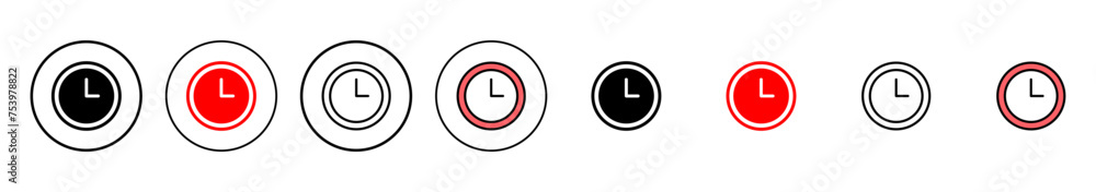 Clock icon vector illustration. Time sign and symbol. watch icon Clock icon vector illustration. Time sign and symbol. watch icon
