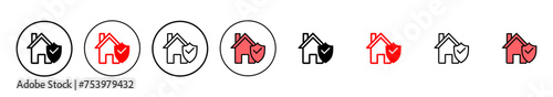home insurance icon vector illustration. home protection sign and symbol