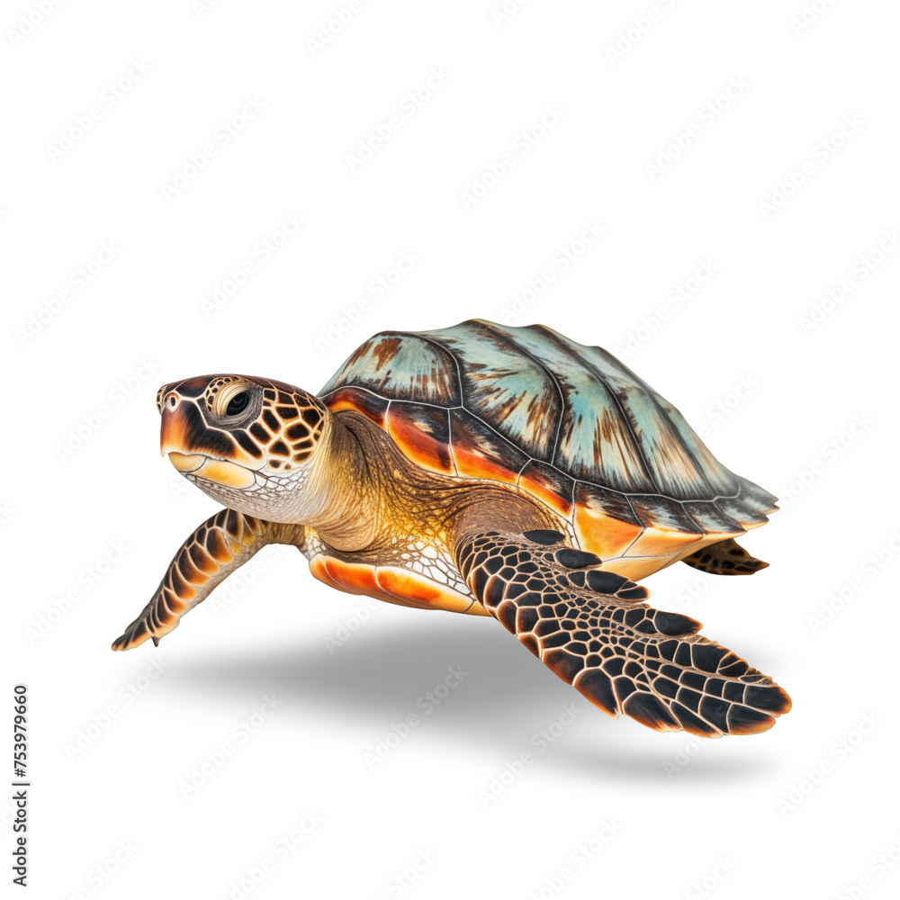 Obraz premium turtle isolated on white background