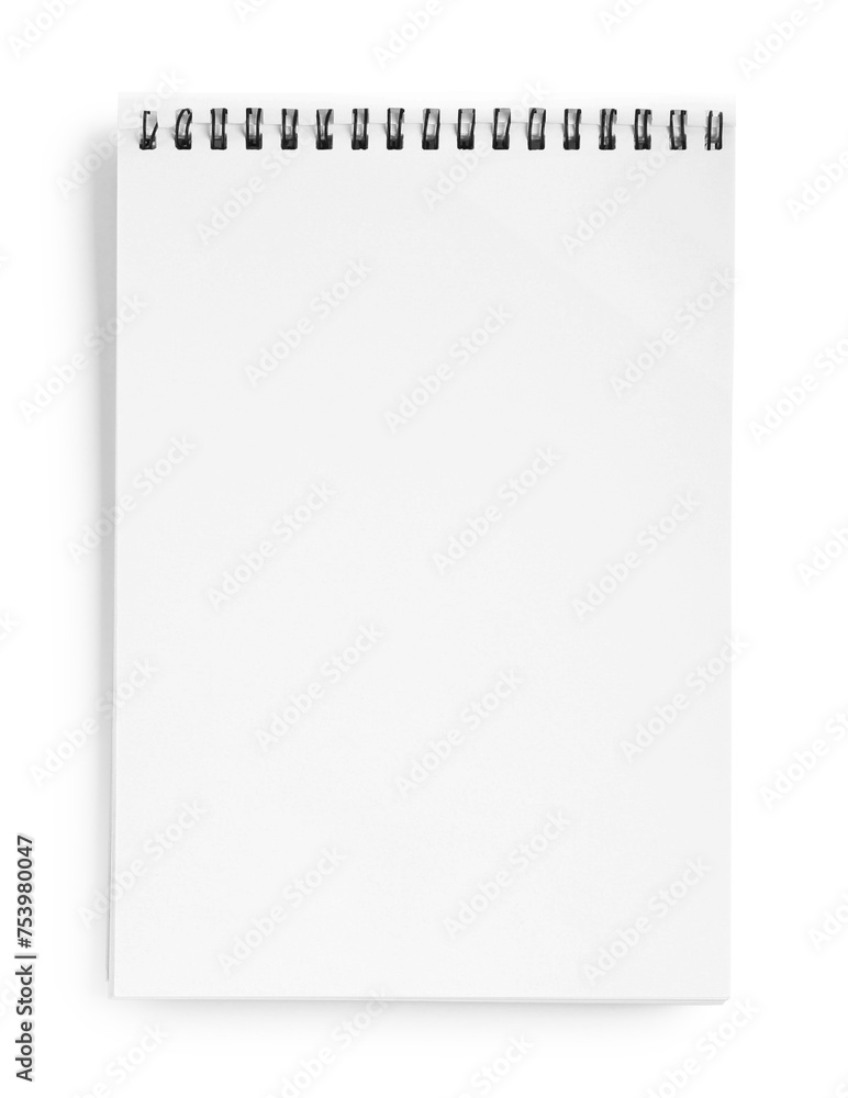 One notebook isolated on white, top view One notebook isolated on white, top view