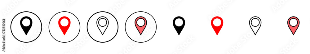 Pin icon vector illustration. Location sign and symbol. destination icon. map pin Pin icon vector illustration. Location sign and symbol. destination icon. map pin