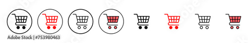 Shopping icon vector illustration. Shopping cart sign and symbol. Trolley icon