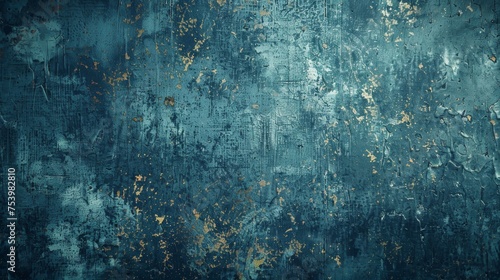 Dark blue teal metal surface with grunge texture