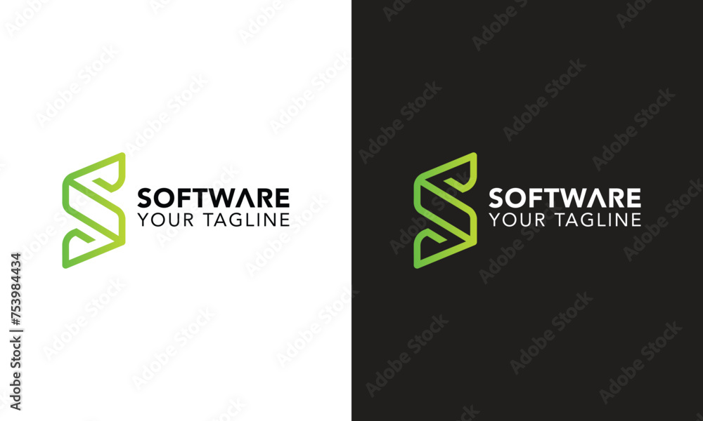 Software application initial s logo template Software application initial s logo template
