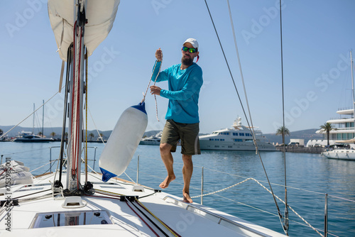 Seafarer carries yacht fender photo