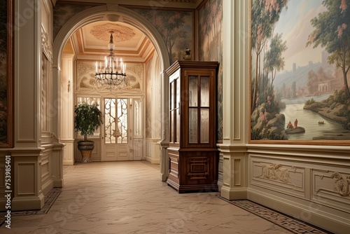 Victorian Style Heritage Hallway Concepts  Frescoed Walls and Artistic Touches