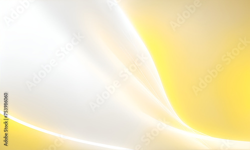 Minimal geometric background. yellow pastel elements with fluid gradient. Modern curve. Liquid wave background with light yellow color background. Fluid wavy shapes. Design graphic abstract smooth. © chanjaok1