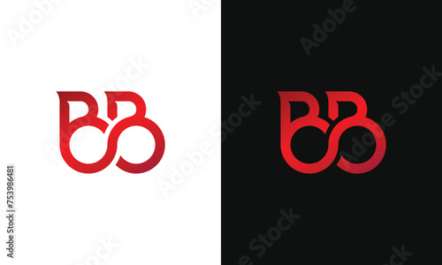 Monogram b bb  luxury gold logo template for fashion beauty spa treatment aesthetic dress bag  brand