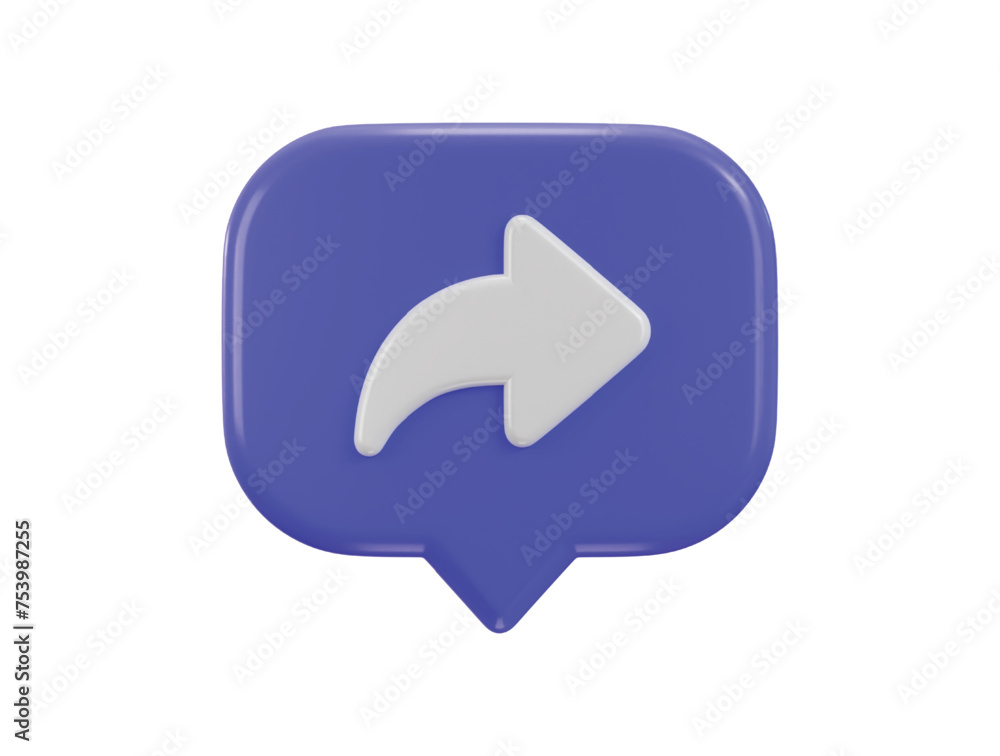 3d share icon with speech bubble icon concept of social media share icon vector illustration 3d share icon with speech bubble icon concept of social media share icon vector illustration