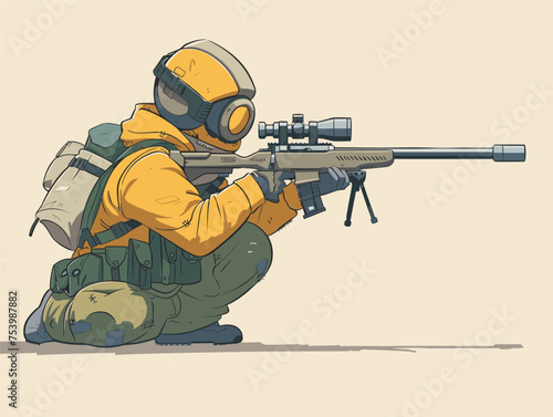 soldier with sniper rifle