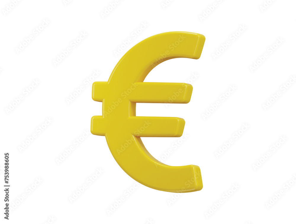 3d euro currency symbol icon vector illustration 3d euro currency symbol icon vector illustration