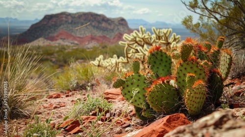 Rust red and cactus green rugged desert adventure theme
