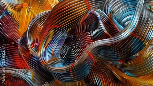 Organic ripple of vibrant hues in a dynamic abstract pattern