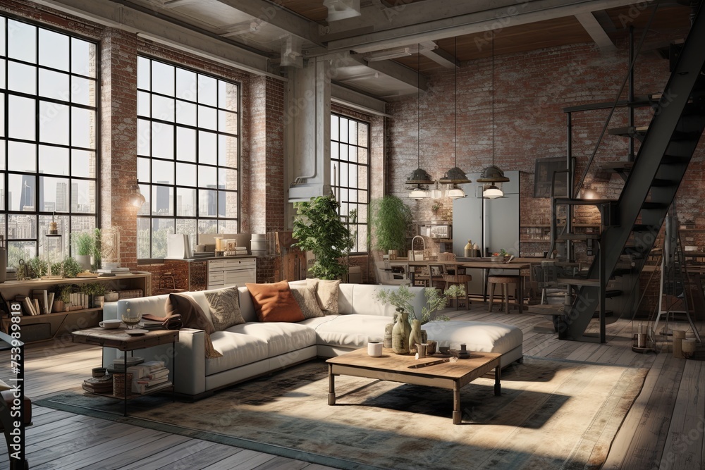 Industrial Chic Loft Living Room Ideas: Lofted Space & Open Concept Inspiration Industrial Chic Loft Living Room Ideas: Lofted Space & Open Concept Inspiration