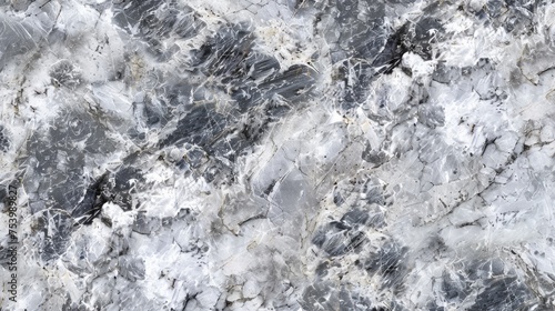 Granite gray and alpine white, rugged mountain range
