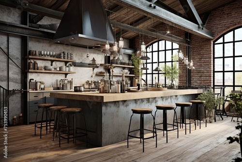 Industrial-Chic Kitchen Concepts: Exposed Beams & Stainless Steel Delights