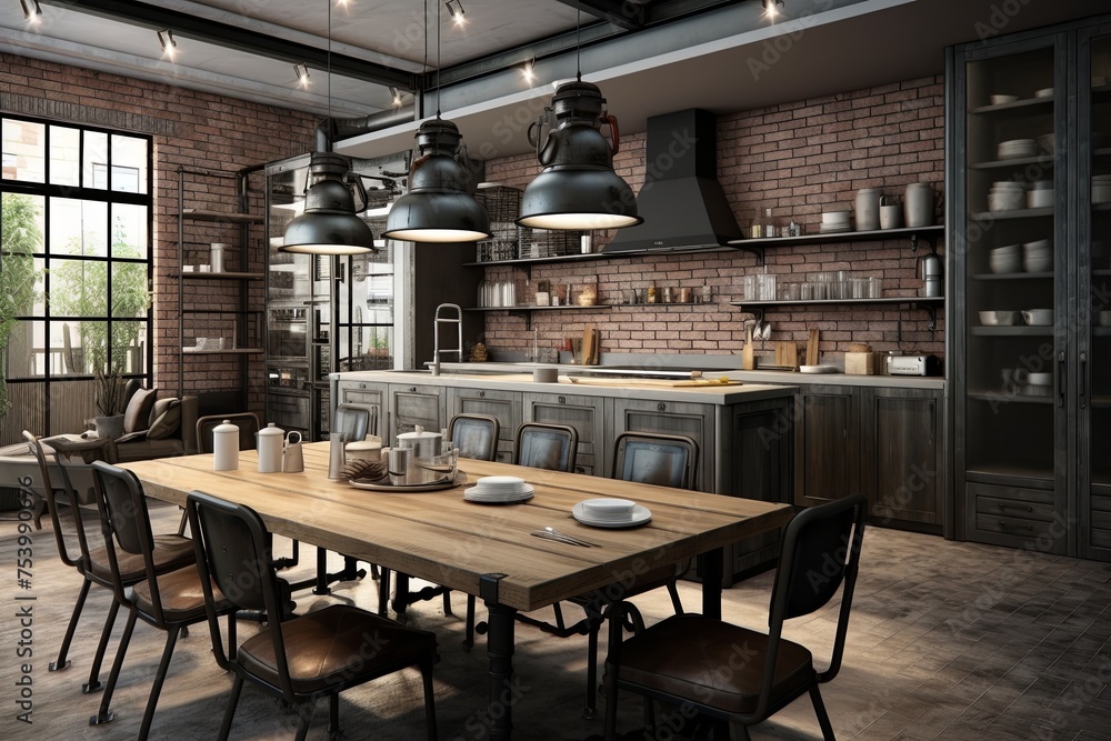 Gray Tones Symphony: Industrial-Chic Kitchen Concepts with a Cool Palette