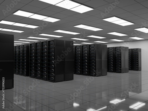 Server data center room photo