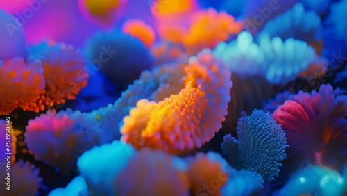 coral reef macro texture abstract marine ecosystem photo