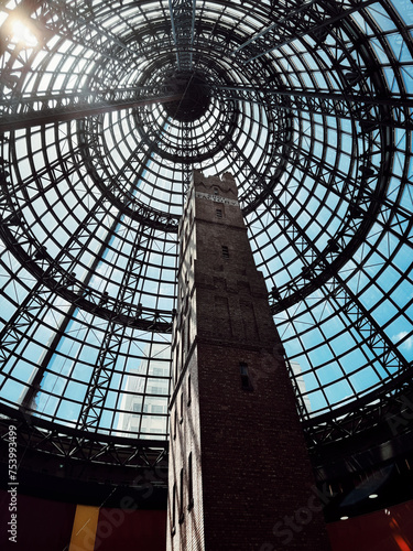 tower under dome of the ceiling