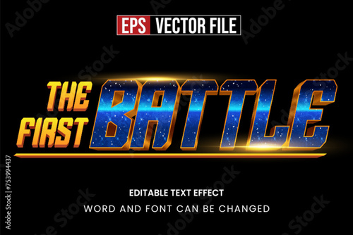 The first battle cinematic movie 3d editable text effect